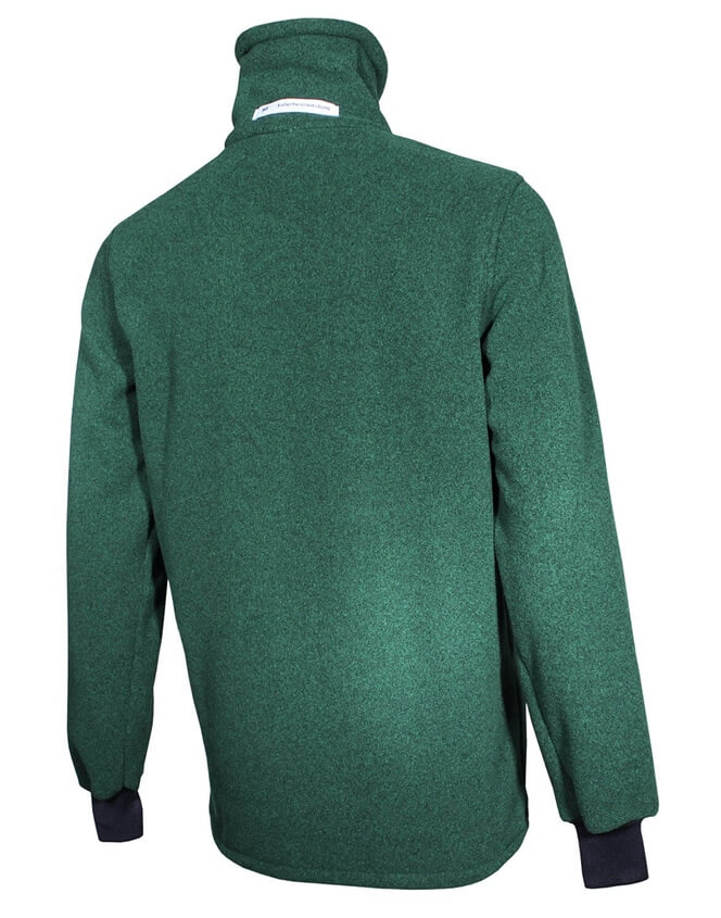 Microfleece jacke grün ansicht hinten