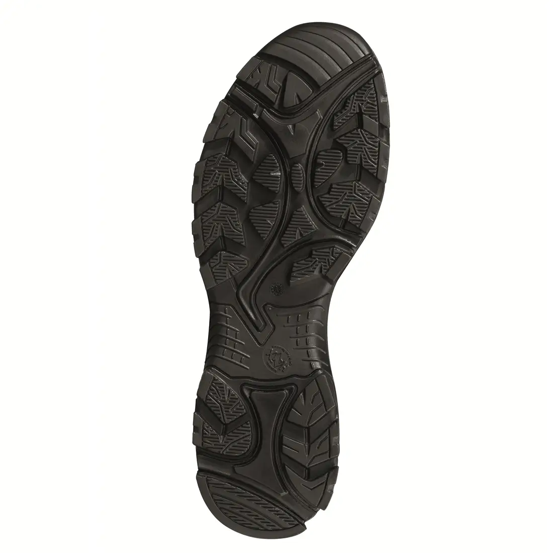 HAIX Sicherheitsschuhe S3S Black Eagle Safety 610 LTR, LL, schwarze laufsohle abbildung von  gripp der gummisohle auf weisem hintergund