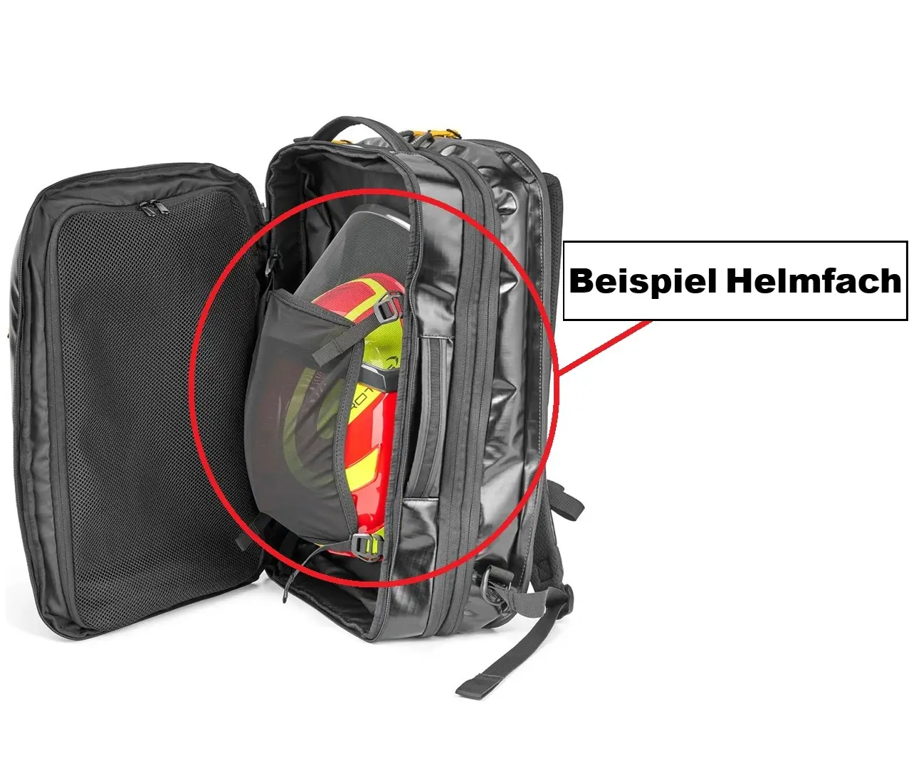 Pfanner Rucksack schwarz mit gepolstertes Helm Fach 100048