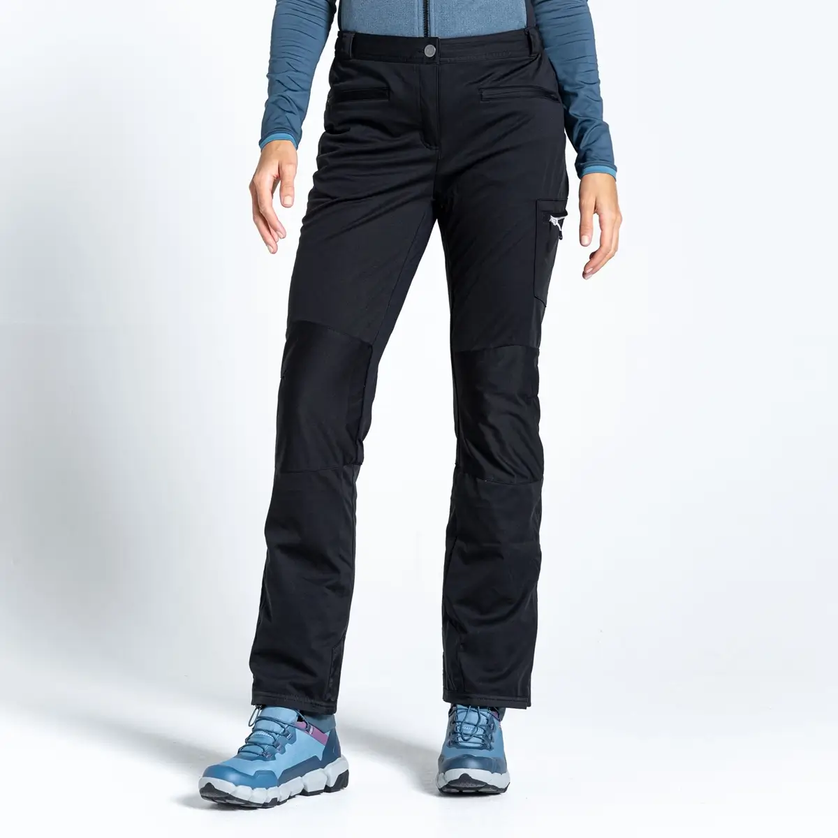 Dare2B Damen Softshellhose Appended schwarz Damen Softshellhose schwarz ansicht vorne