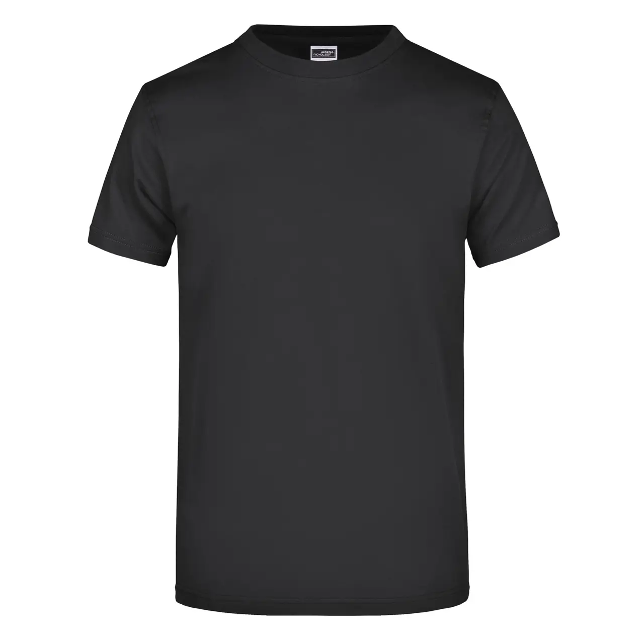 Daiber T-shirt JN002 mit rundhalsausschnitt  in der farbe schwarz, frontansicht
