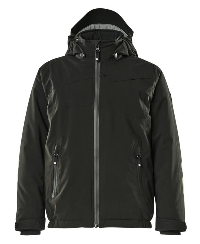 Kinder Winterjacke Accelerate schwarz Vorderansicht