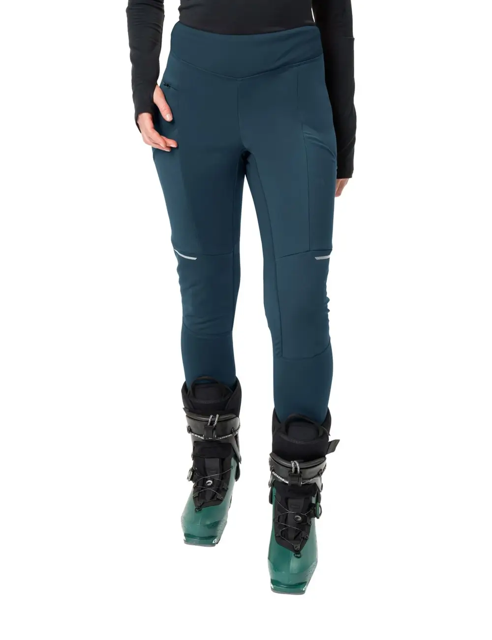 VAUDE Larice Softshell Winter Leggins Damen dunkelblau Softshell Winter Leggins Damen dunkelblau ansicht vorne