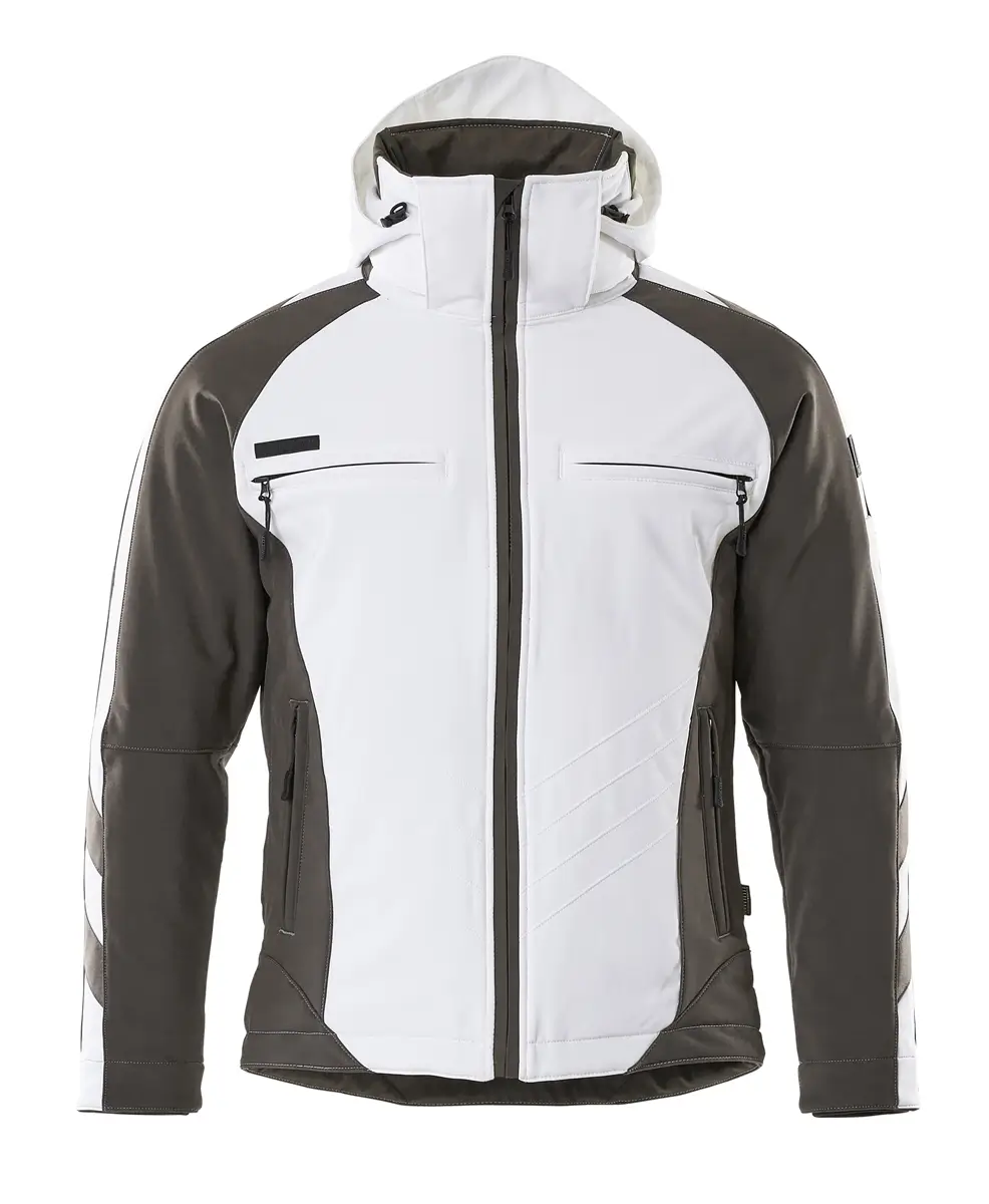 Winter Arbeitsjacke weiß-dunkelanthrazit ansicht vorne
