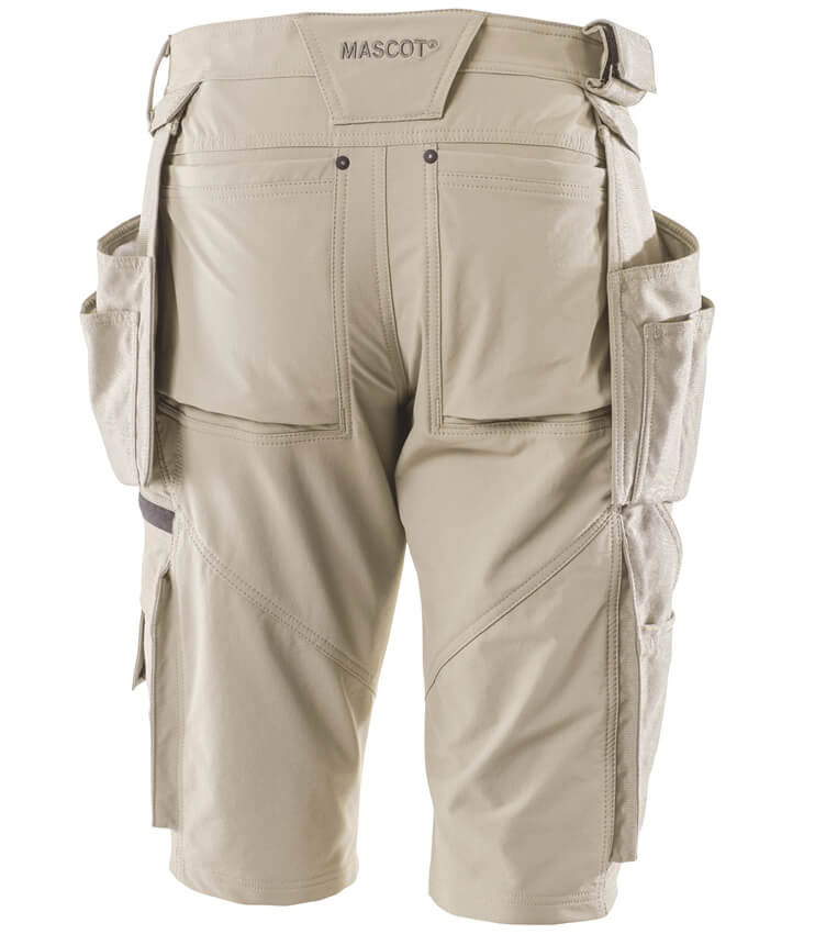 Arbeitsshorts Unisex khaki ansicht hinten