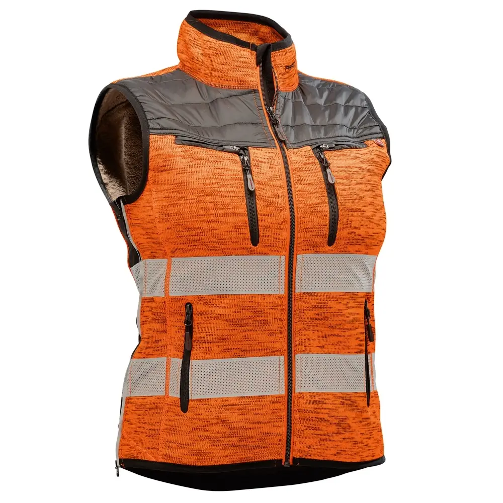 damen winterweste orange