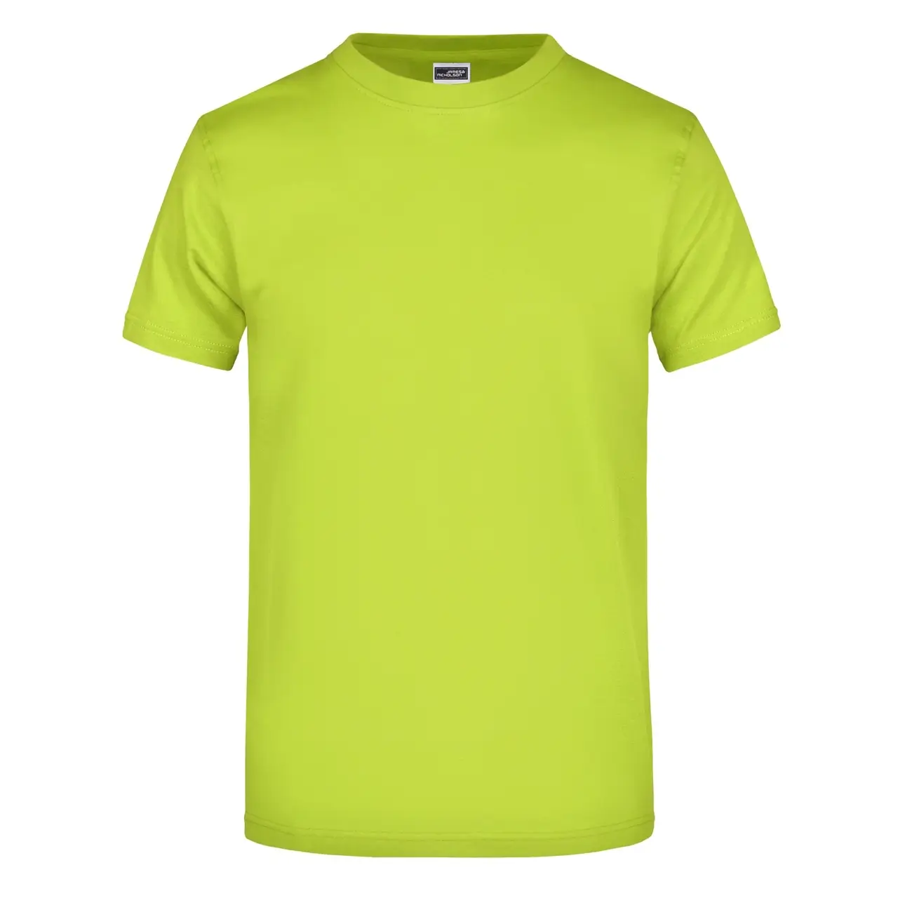 Daiber T-shirt JN002 mit rundhalsausschnitt  in der farbe säuregelb, frontansicht