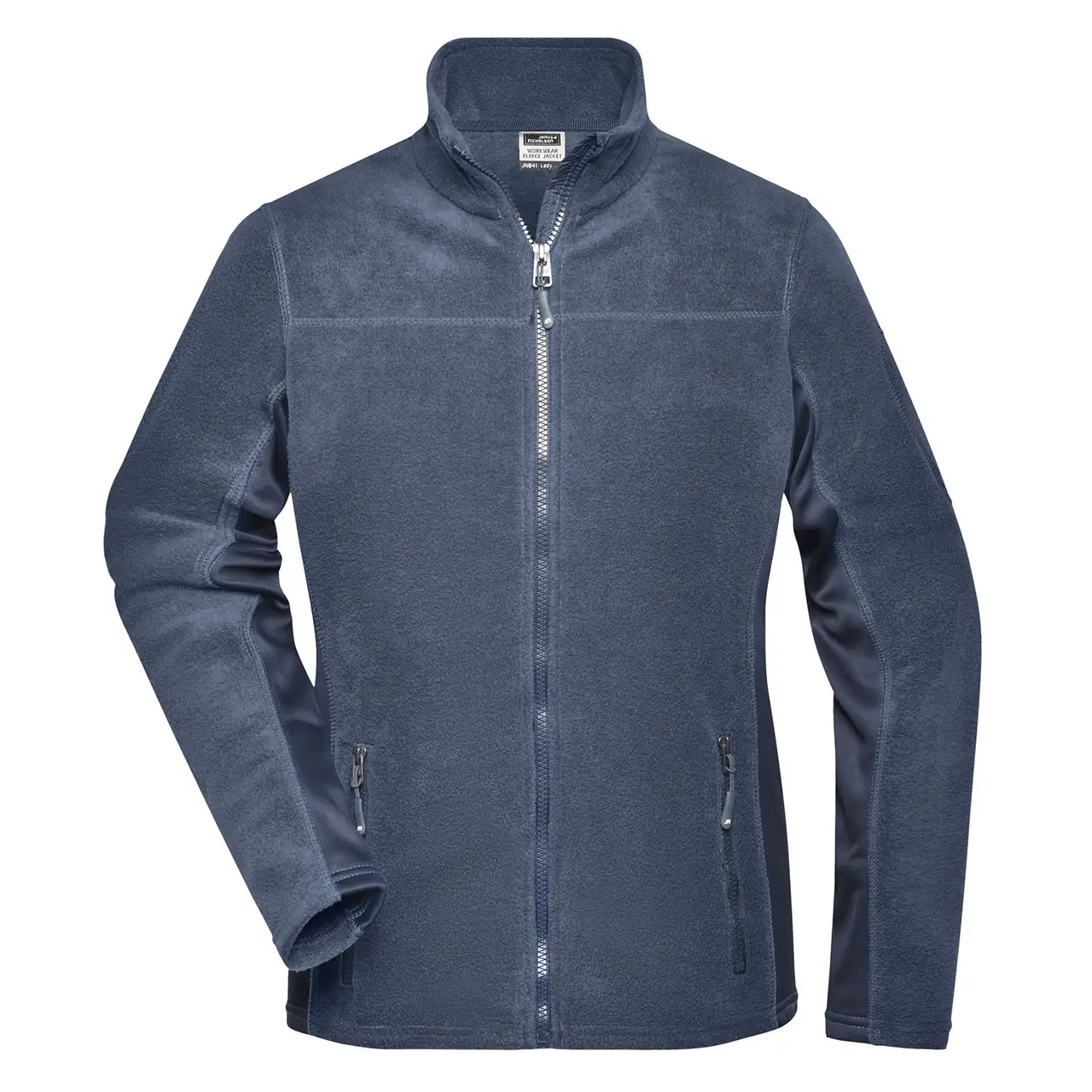 Frontansicht einer Daiber JN841 Damen-Arbeits-Fleecejacke,leicht tailliert, in navy