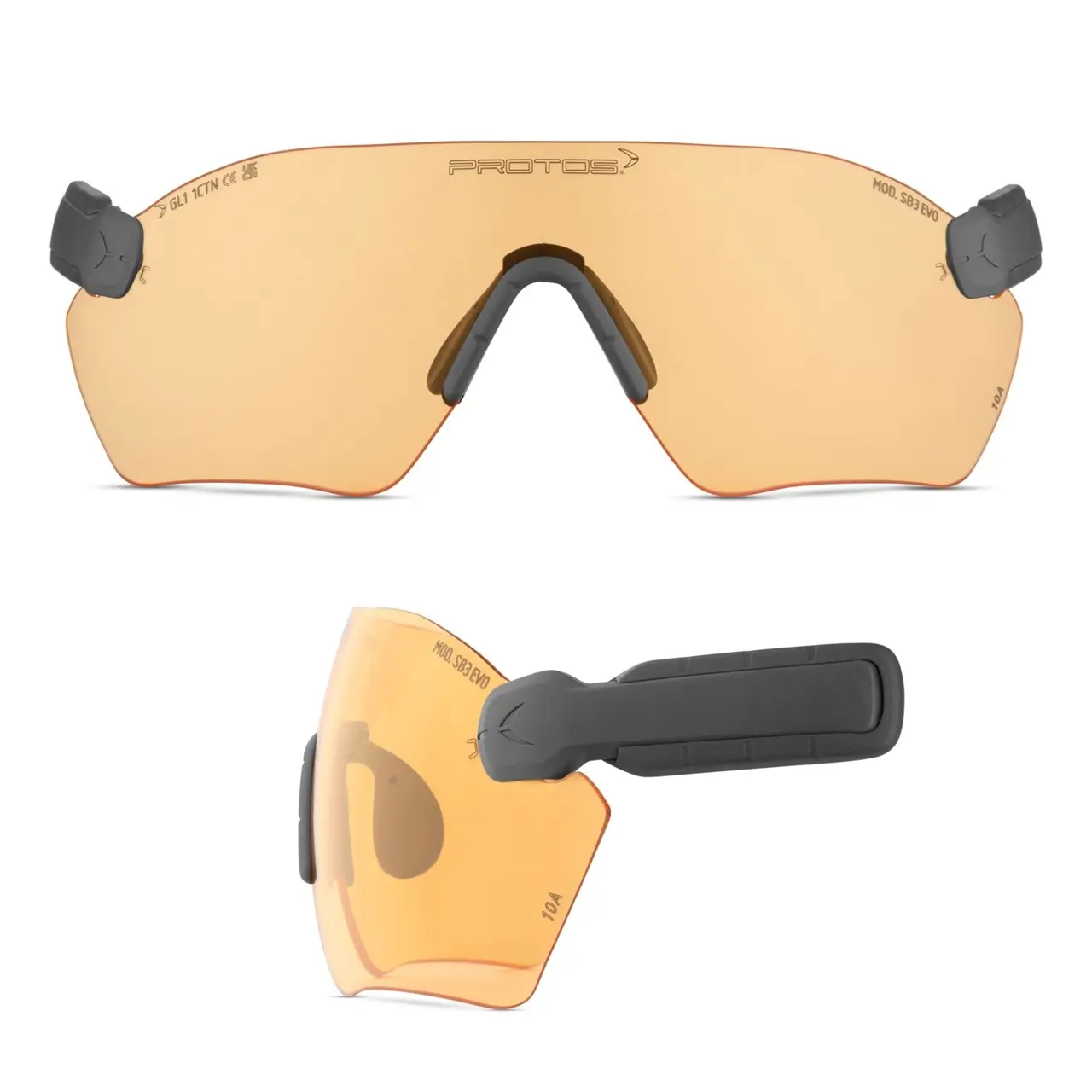 Schutzbrille SB3 E orange Protos artikel 20490-60