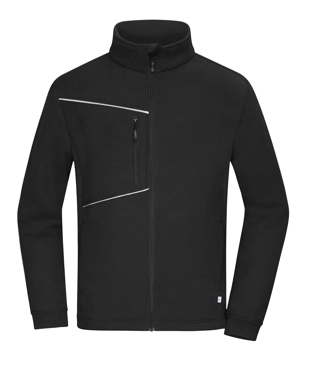 Übergangsjacke in Cordoptik schwarz ansicht vorne