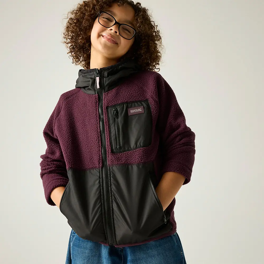 Regatta Kinderjacke Modell Munro in Lila – Vorderansicht