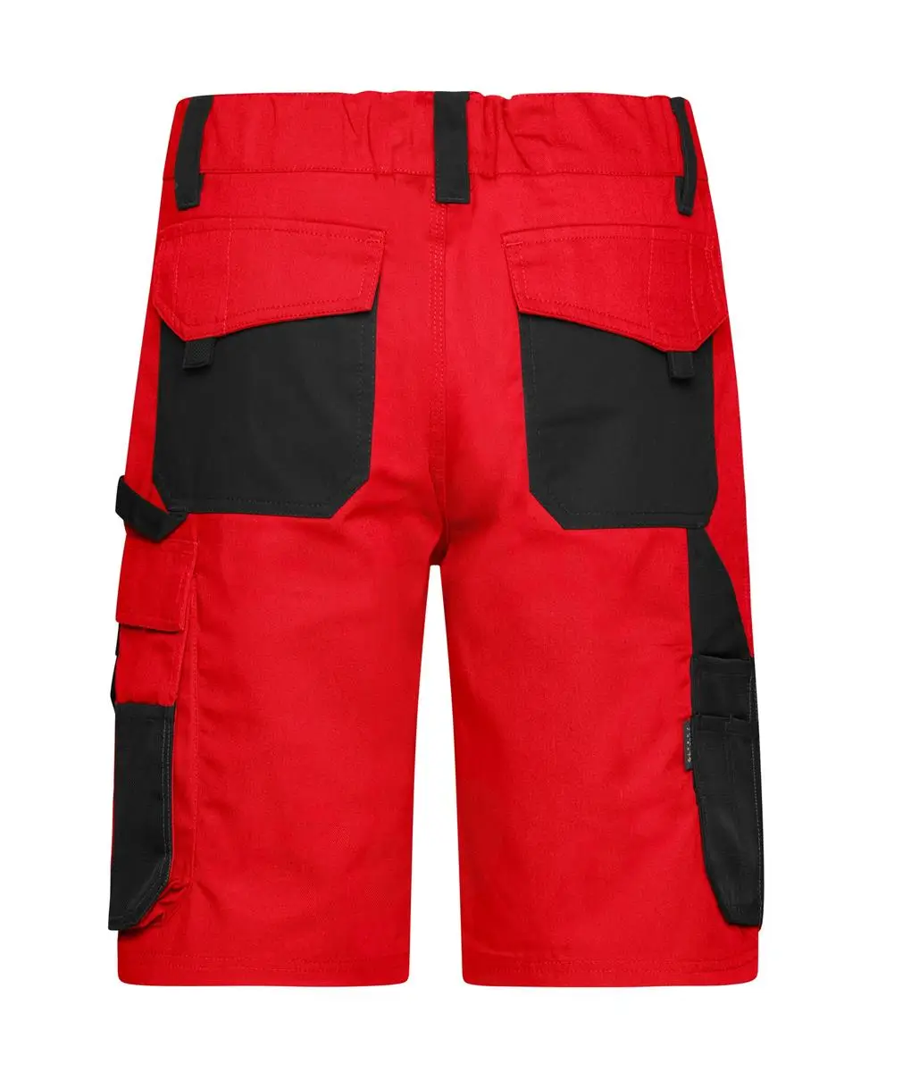 Daiber Arbeitsshorts ansicht hinten JN835 rot-schwarz