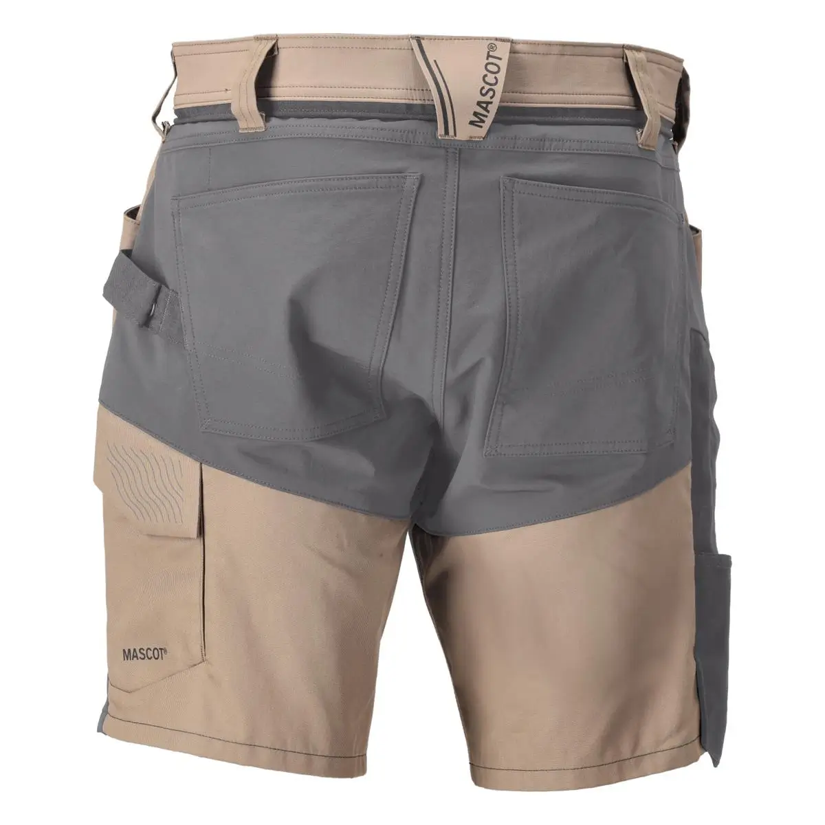 MASCOT®  Shorts Customized dunkel sandbeige-anthrazitgrau ansicht hinten