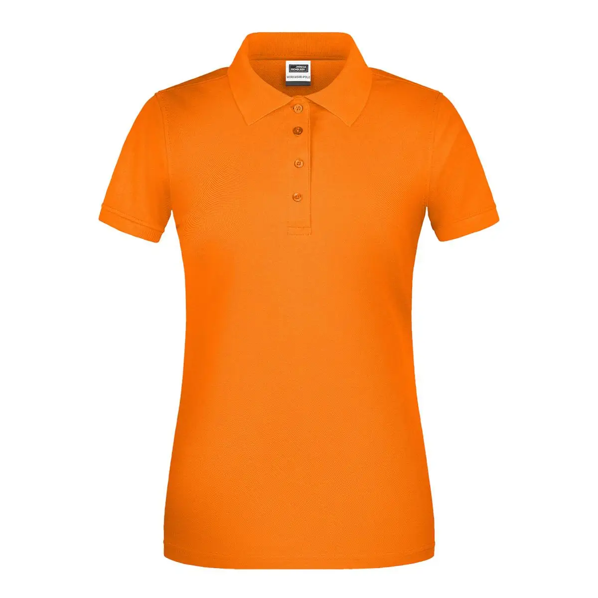Arbeits Poloshirt Damen, strapazierfähig Daiber JN873, Farbe orange, Vorderansicht hinter weissen Hintergrund