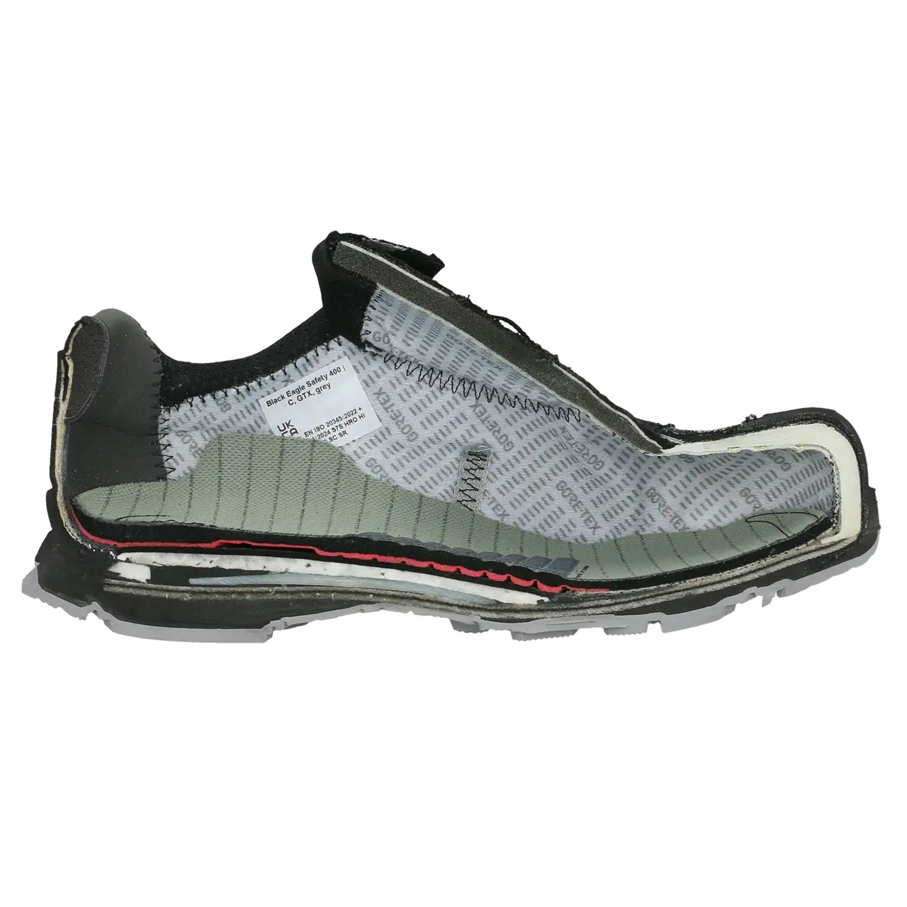 Arbeitsschuhe Innenansicht HAIX BE Safety 400 | C, GTX, grey  Art. 610045