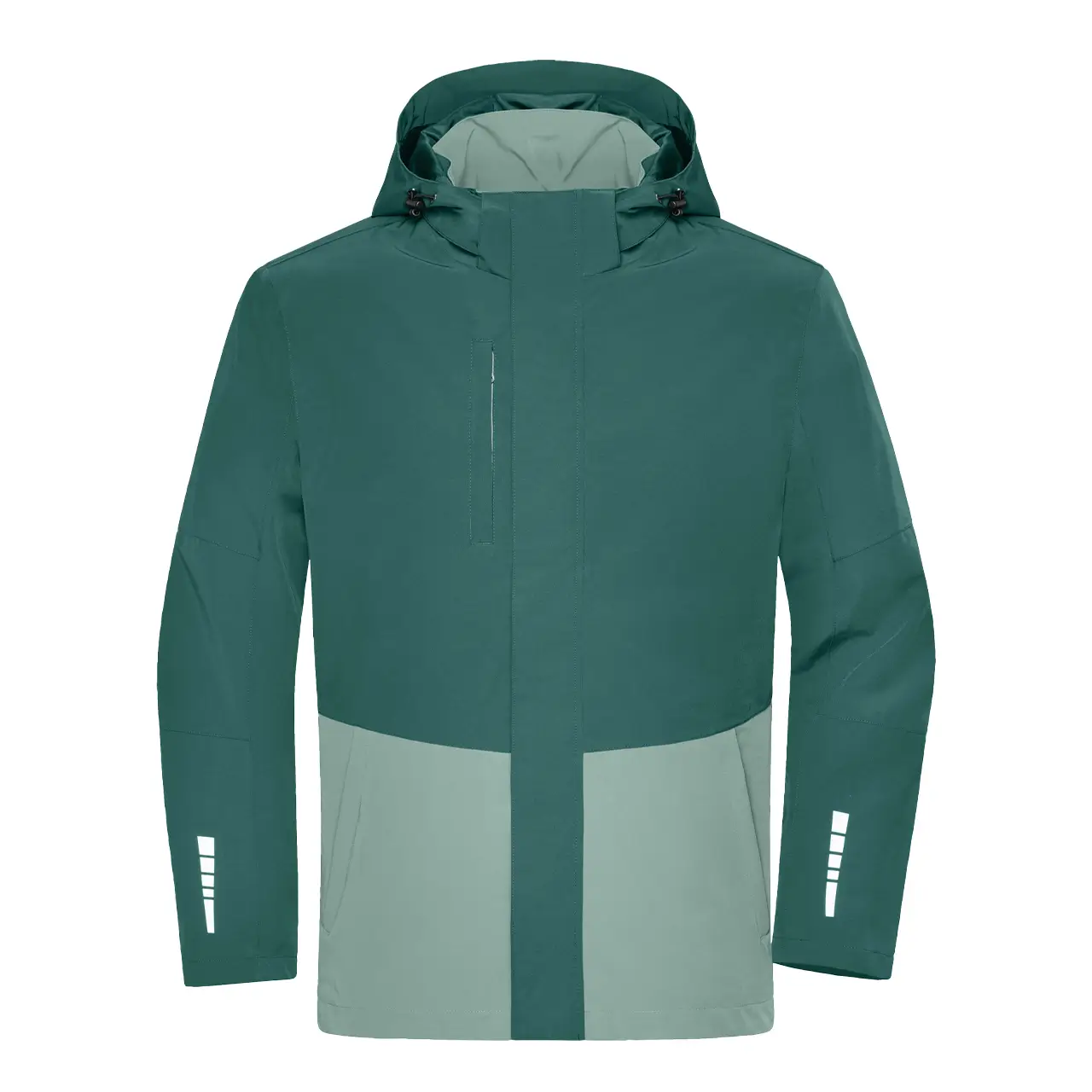Daiber Workwear Hardshell Regenjacke JN1878 Unisex in industrial-green/foggy-green Frontansicht