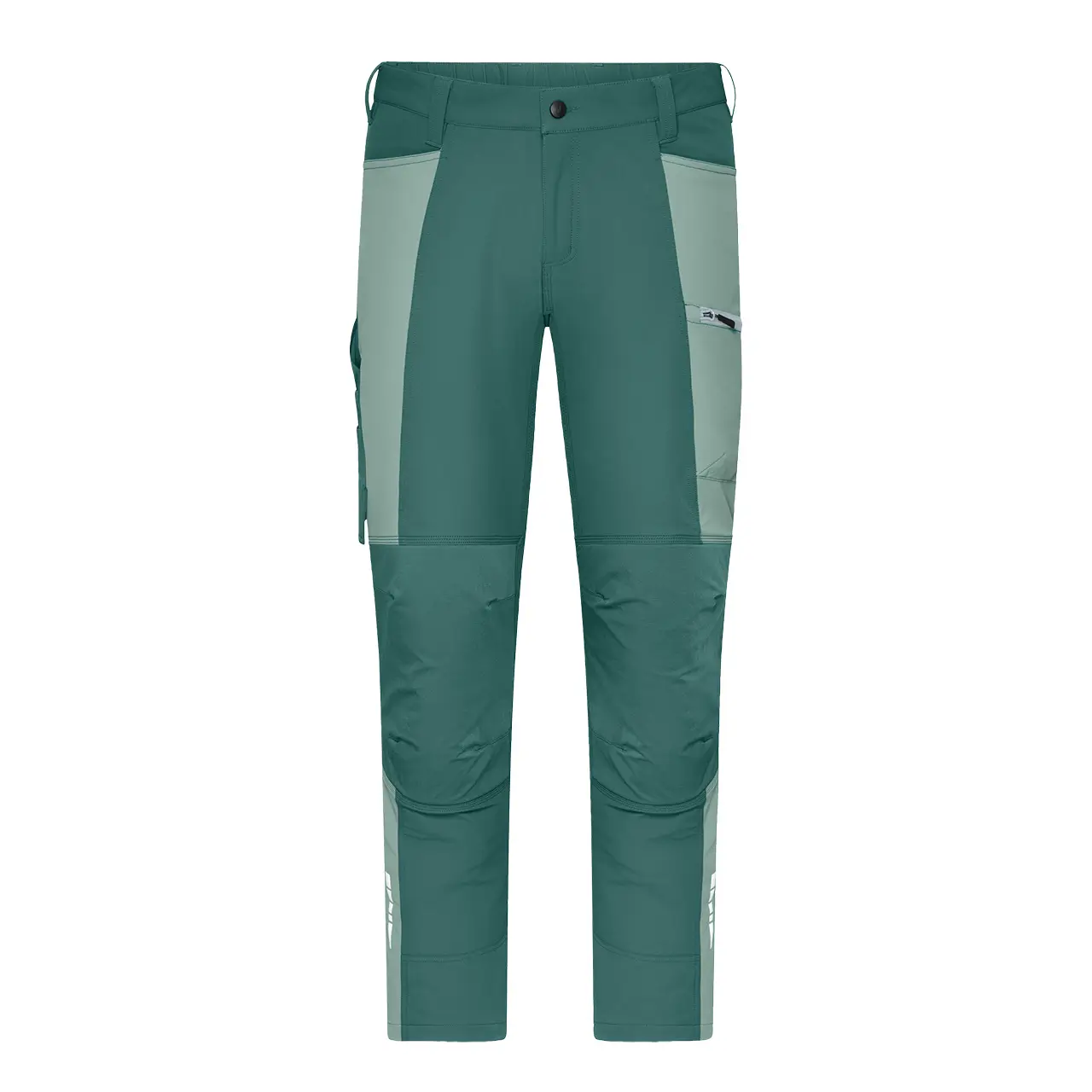 Daiber JN1884 Allwetter Stretch Arbeitshose Unisex industrial-green/foggy-green Vorderseite