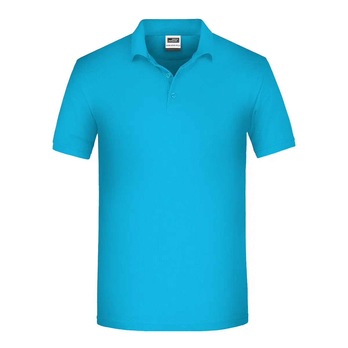 Kurzarm Poloshirt, Farbe türkis, strapazierfähig Daiber JN874 Herren, Vorderansicht hinter weissen Hintergrund