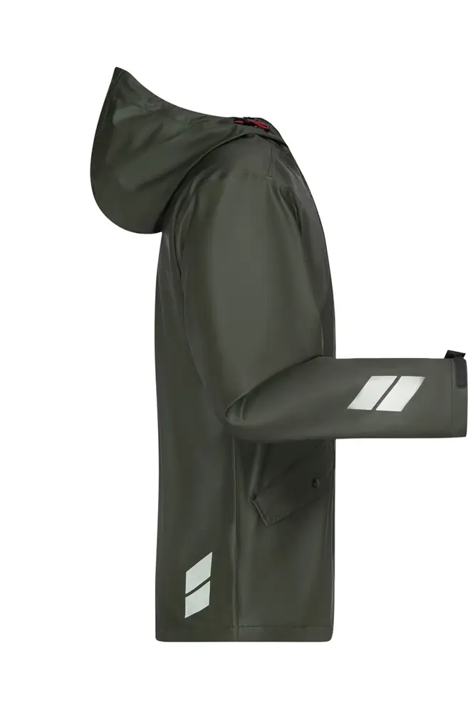 Regenjacke JN1846 oliv ansicht rechts
