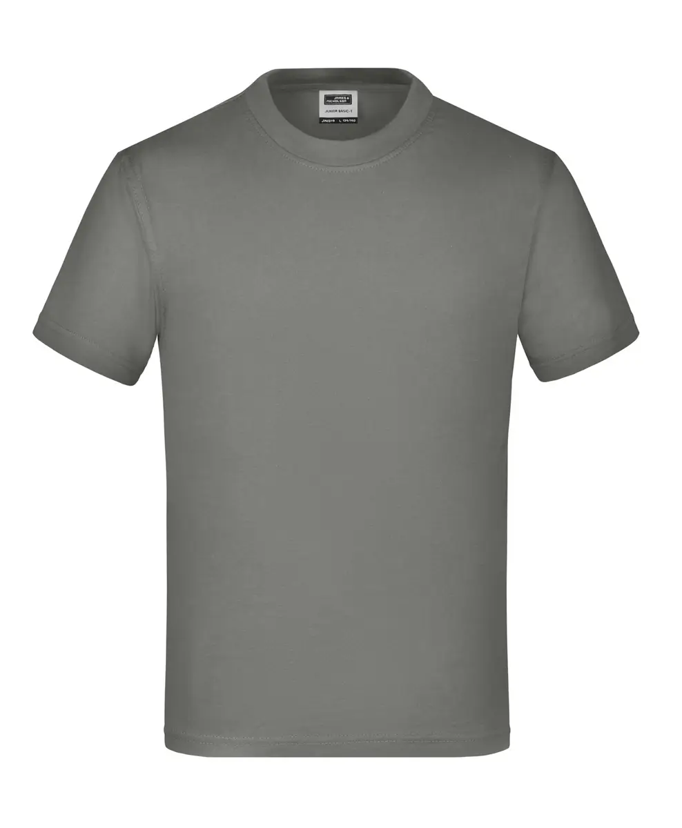 Kinder T-Shirt Junior Basic-T dunkelgrau ansicht vorne