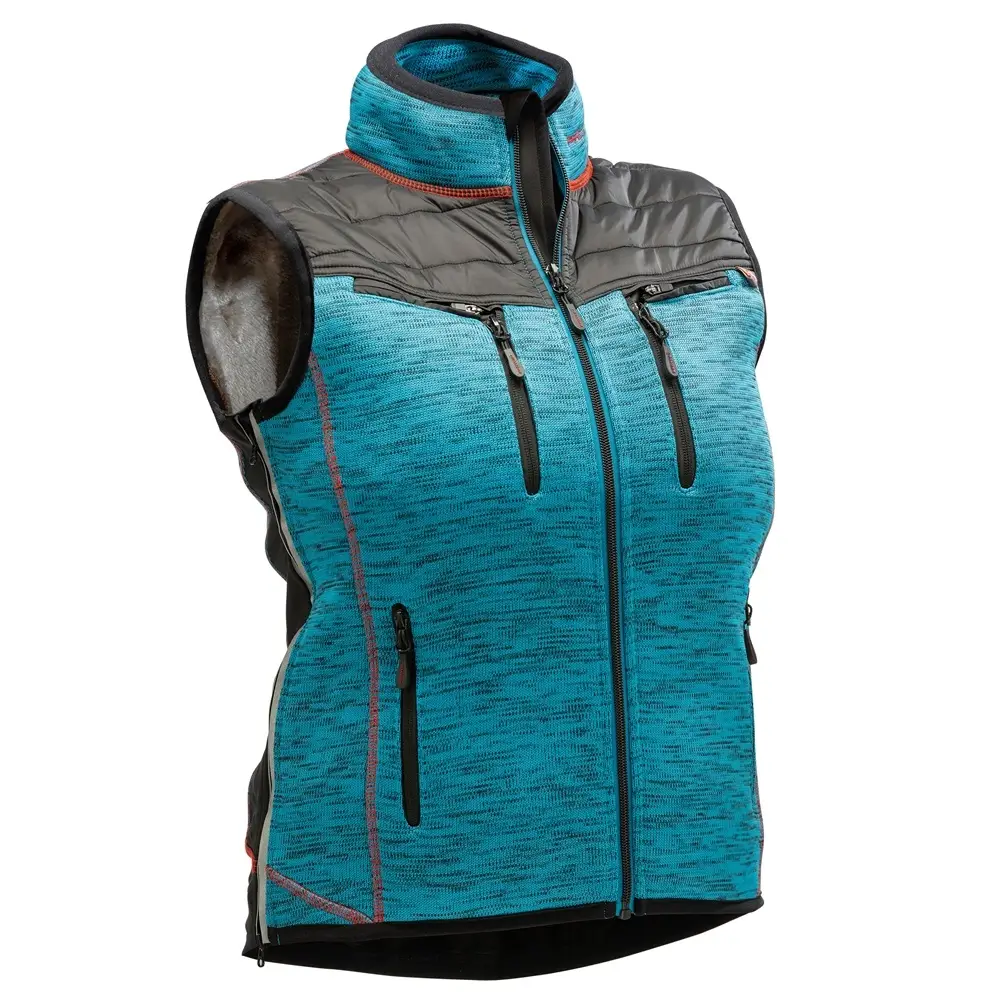 damen winterweste blau