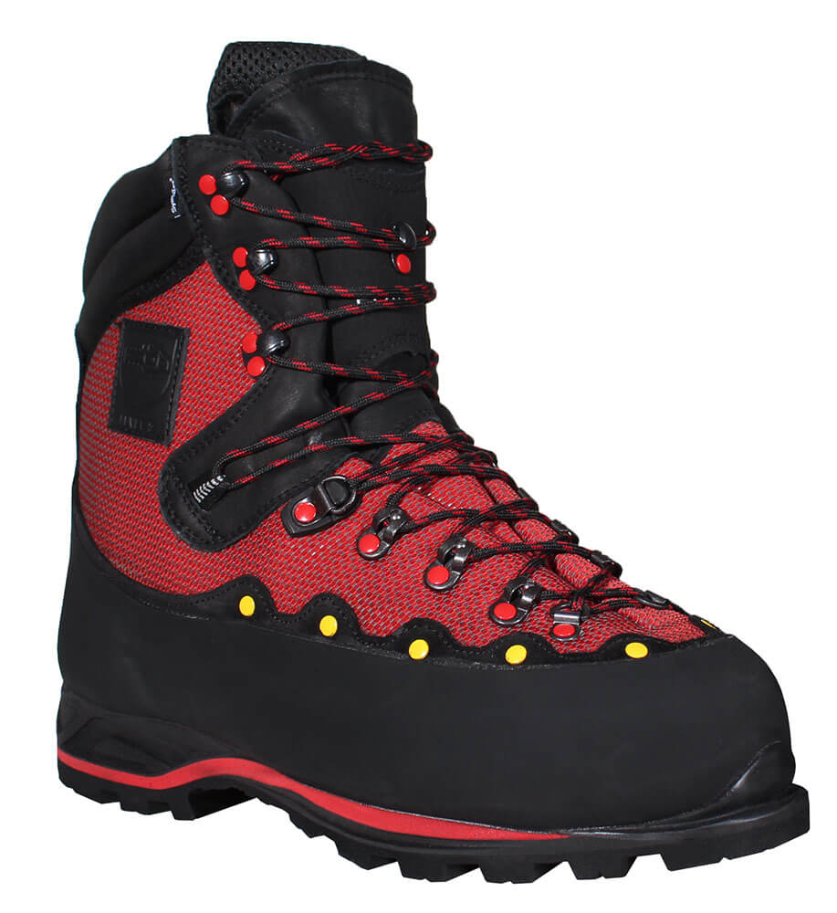 Schnittschutzschuhe Säntis schwarz-rot