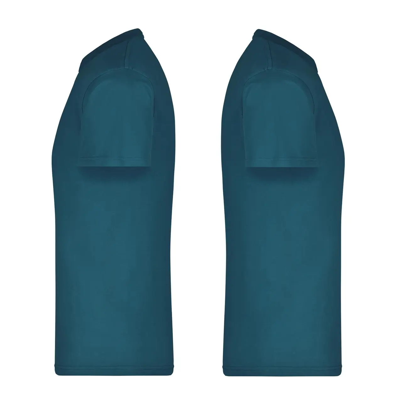 Daiber T-Shirt JN002 mit rundhalsausschnitt  in der farbe petrol, seitenansicht