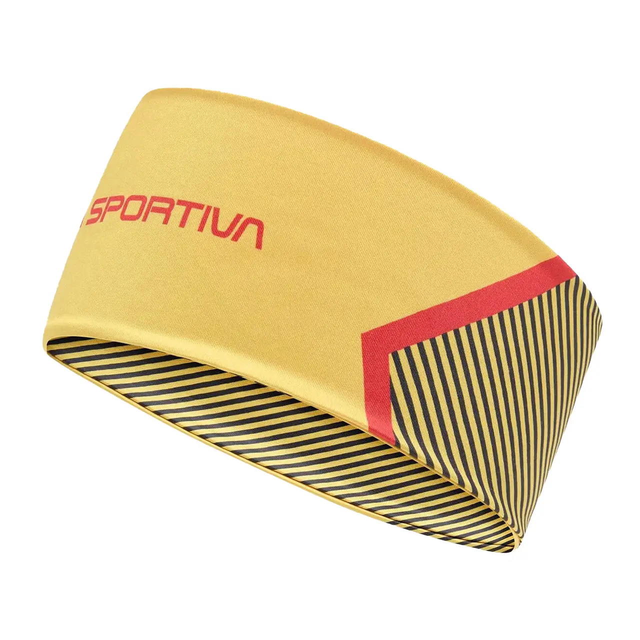 La Sportiva schnelltrocknendes Stirnband, Farbe pink, Herstellerfarbe gelb-schwarz