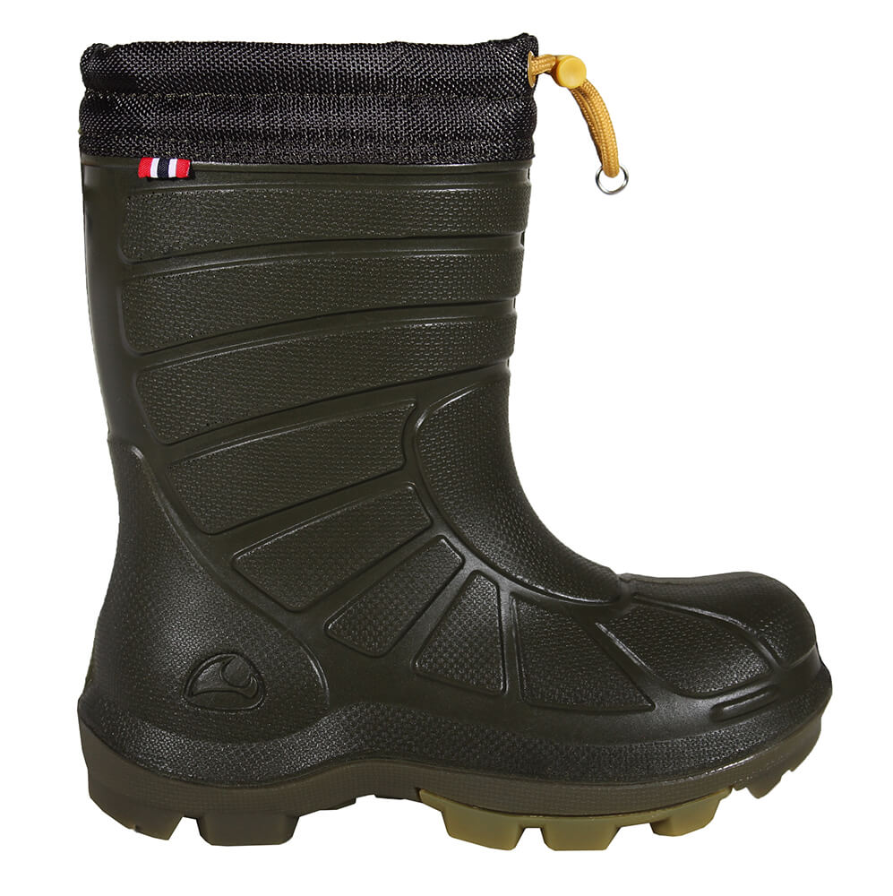 Winterstiefel Kinder dunkelgrün ansicht aussen