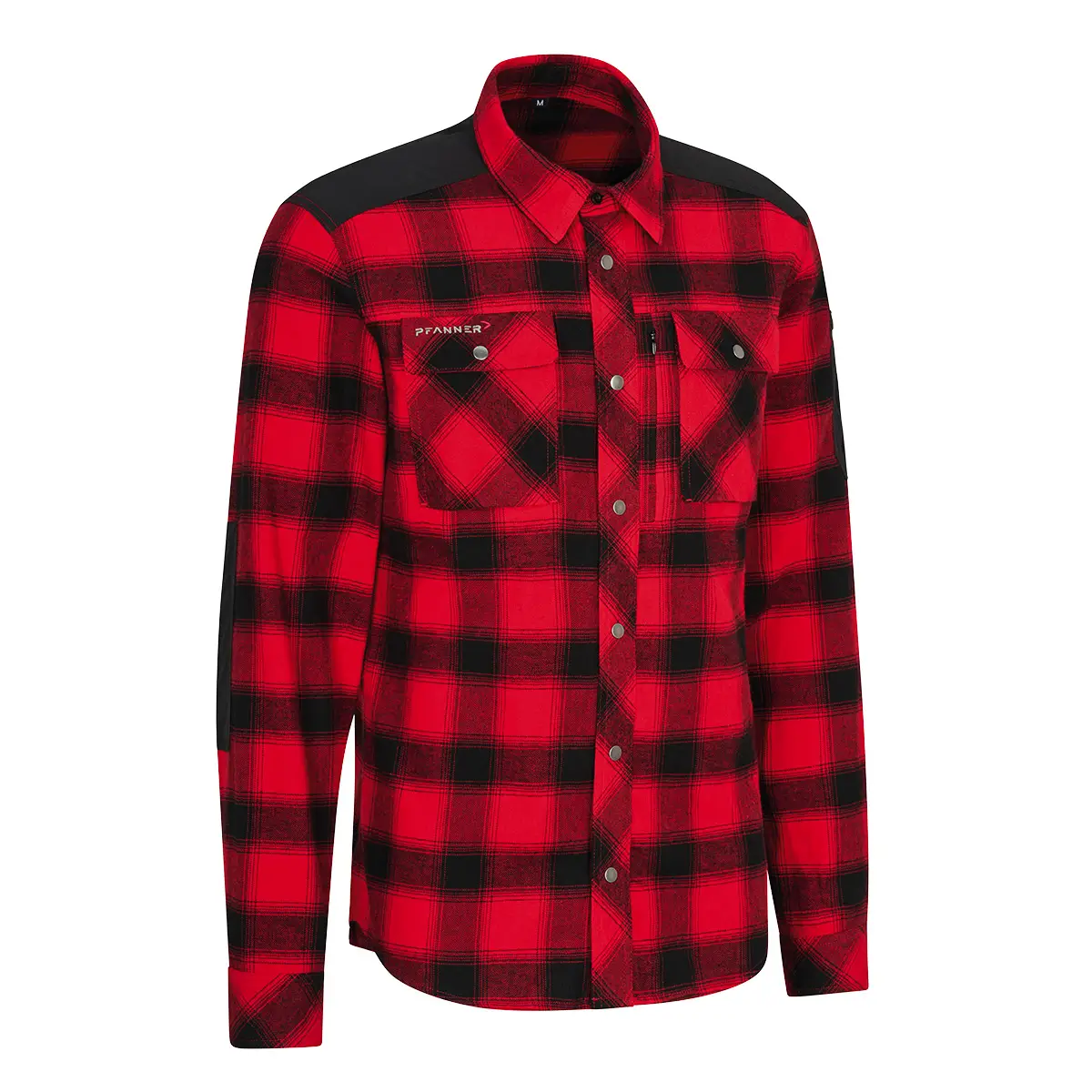 Flanell Hemd grün-schwarz kariert Pfanner 105450-16 Seitennsicht vorne rechts