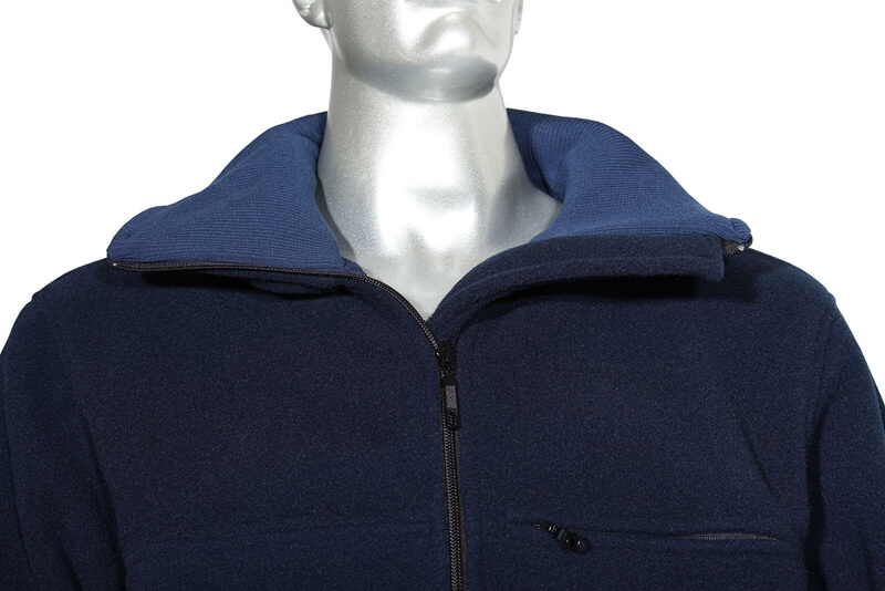 Microfleece Arbeitsjacke Alpin dunkelblau mit stehkragen