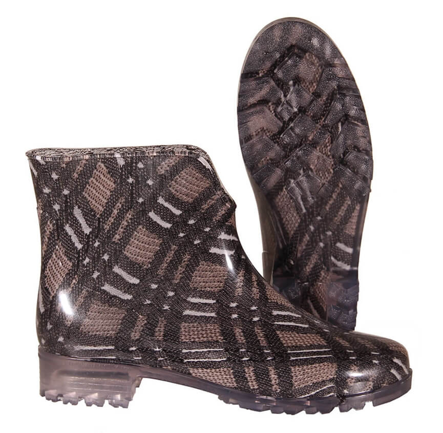 Günstig Regenstiefel kurz Damenmodell kaufen Paola Tubolare braun kariert kaufen