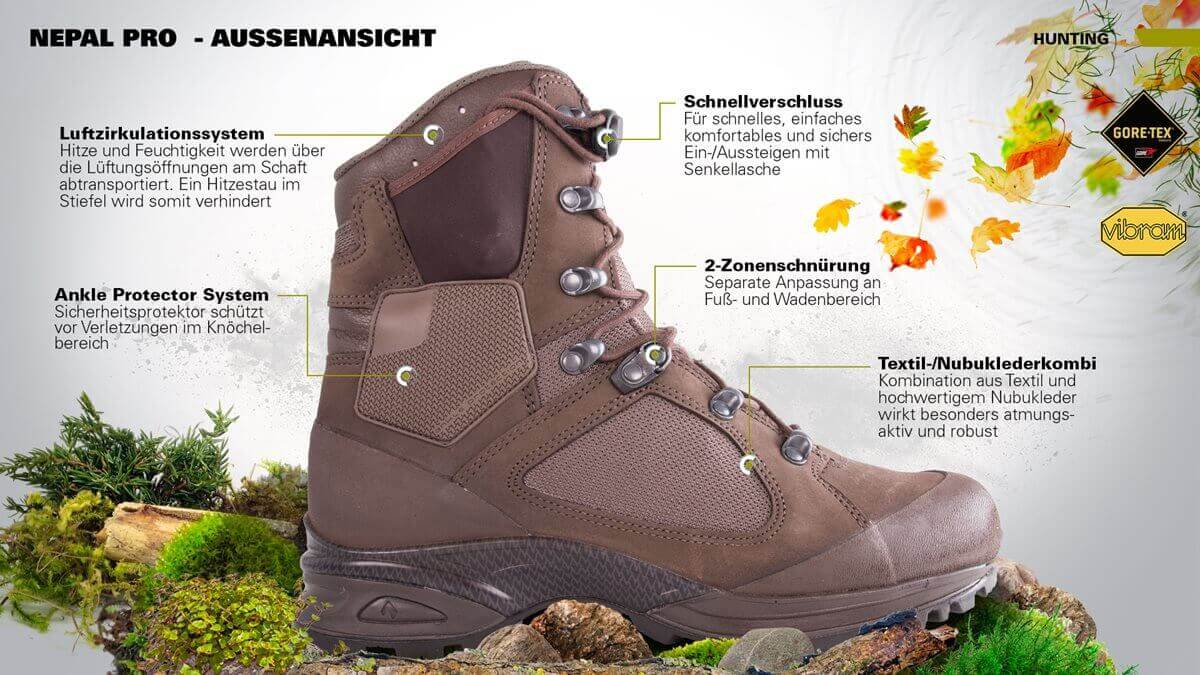 HAIX Wanderschuh Nepal Pro braunrbe braun✔ Artikel 203308 kaufen