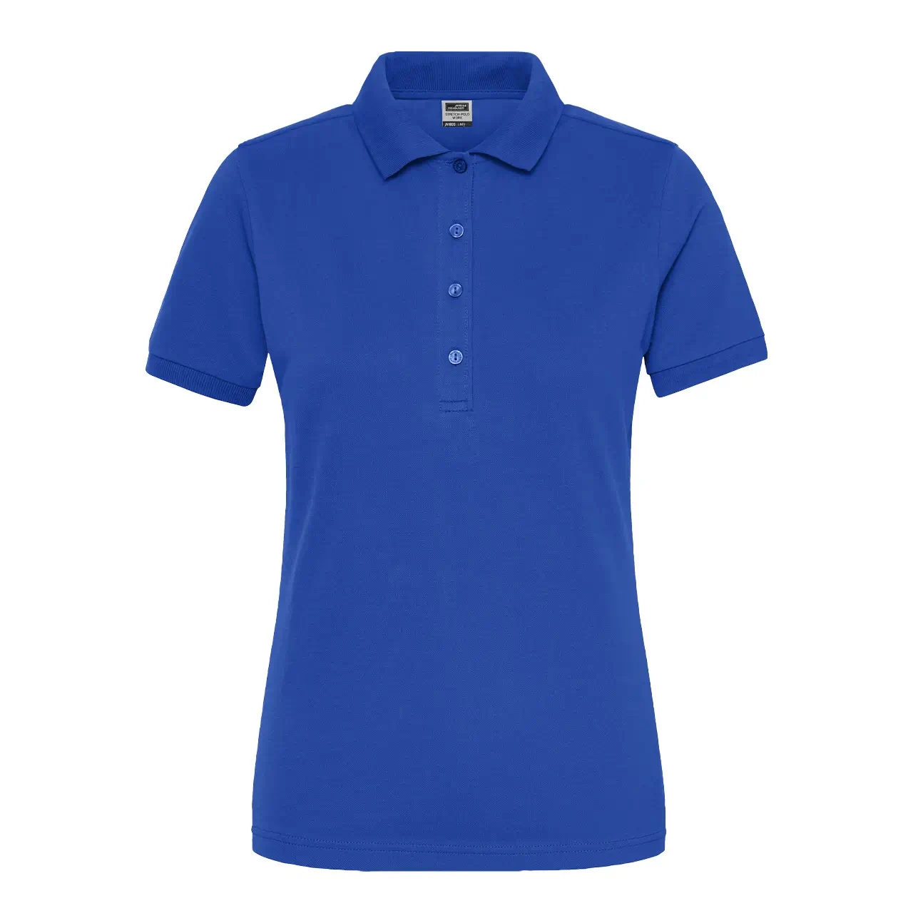 Damen Workwear Poloshirt Daiber JN1805 royalblau, Vorderansicht, kurzarm, tailliert, Bio-Baumwolle