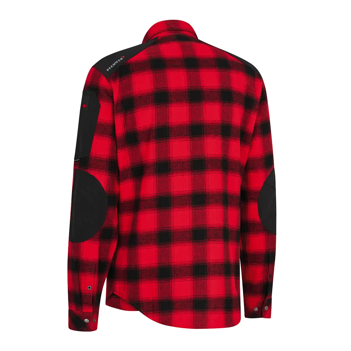 Flanell Hemd rot-schwarz Pfanner 105450-16 Ansicht hinten links