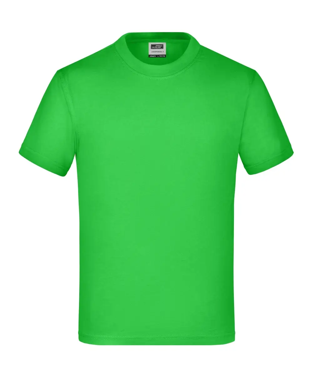Kinder T-Shirt Junior Basic-T limegrün ansicht vorne