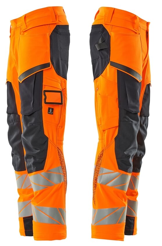 Warnschutzhose Herren Ultimate Stretch orange-dunkelblau