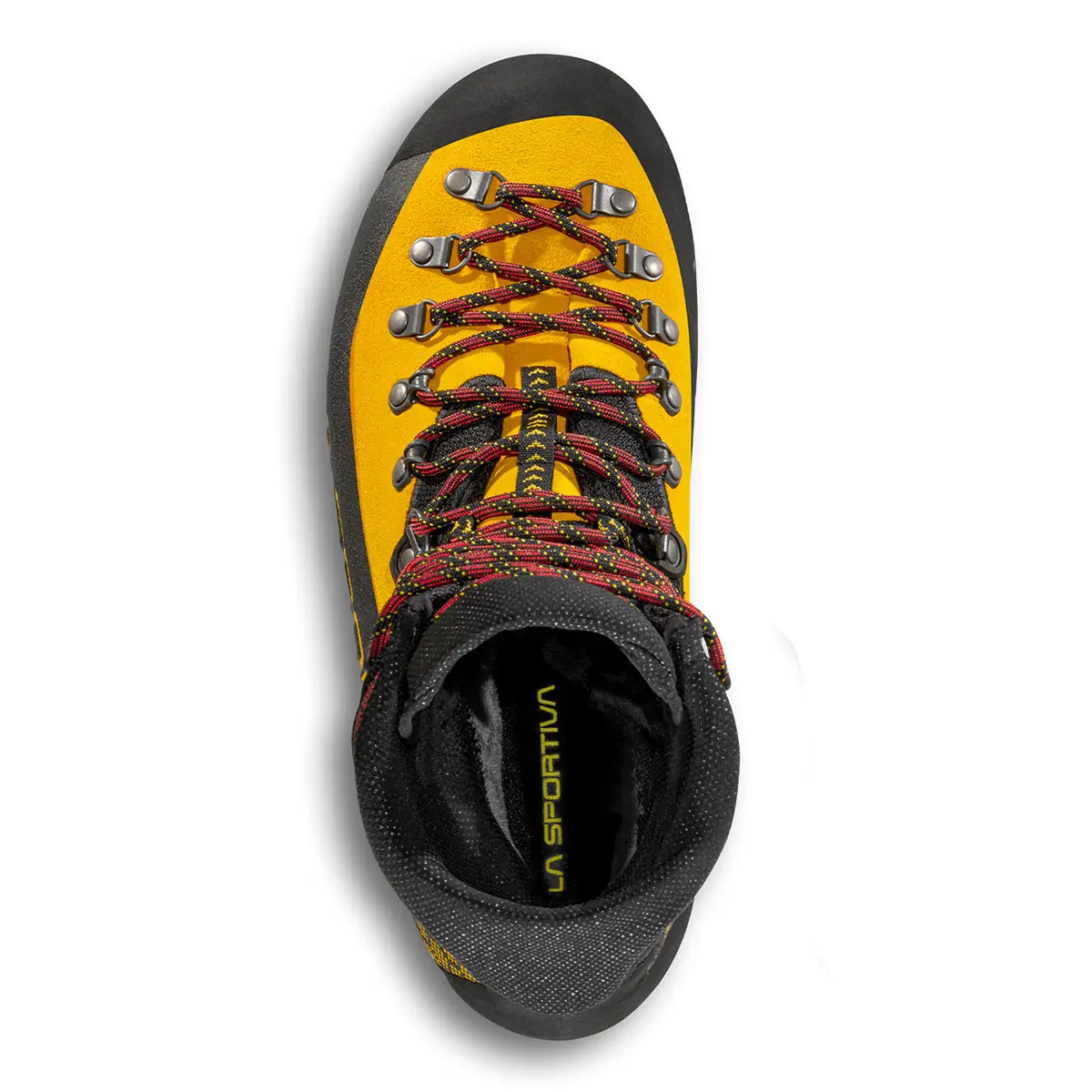 La Sportiva Nepal Cube GTX Bergschuhe von oben mit Schnürung und Passformdetails