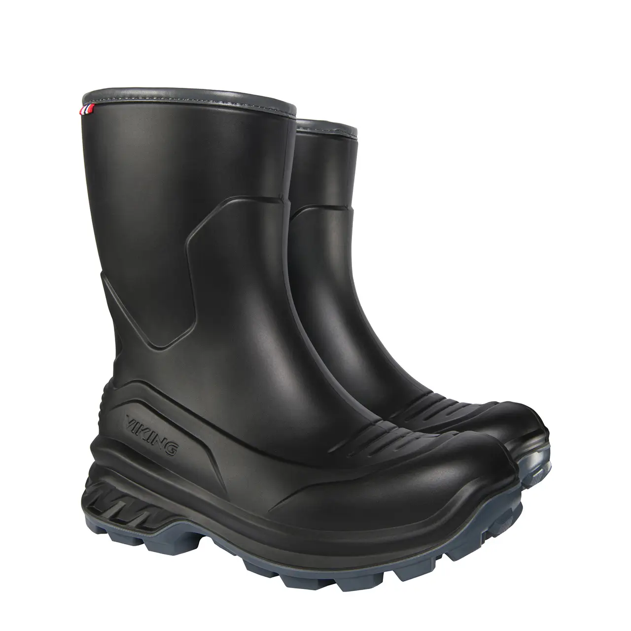 Viking Trophy Icefighter mid Warm Thermostiefel in Schwarz und Grau – paarweise Seitenansicht