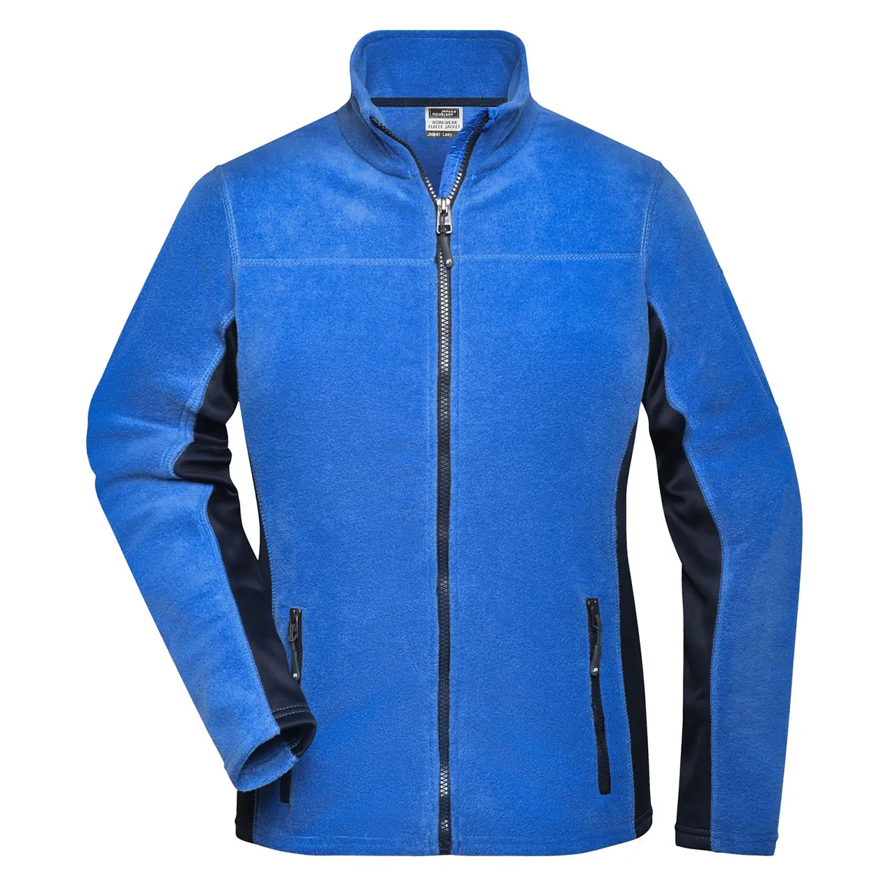 Frontansicht einer Daiber JN841 Damen-Arbeits-Fleecejacke,leicht tailliert, in royal-navy