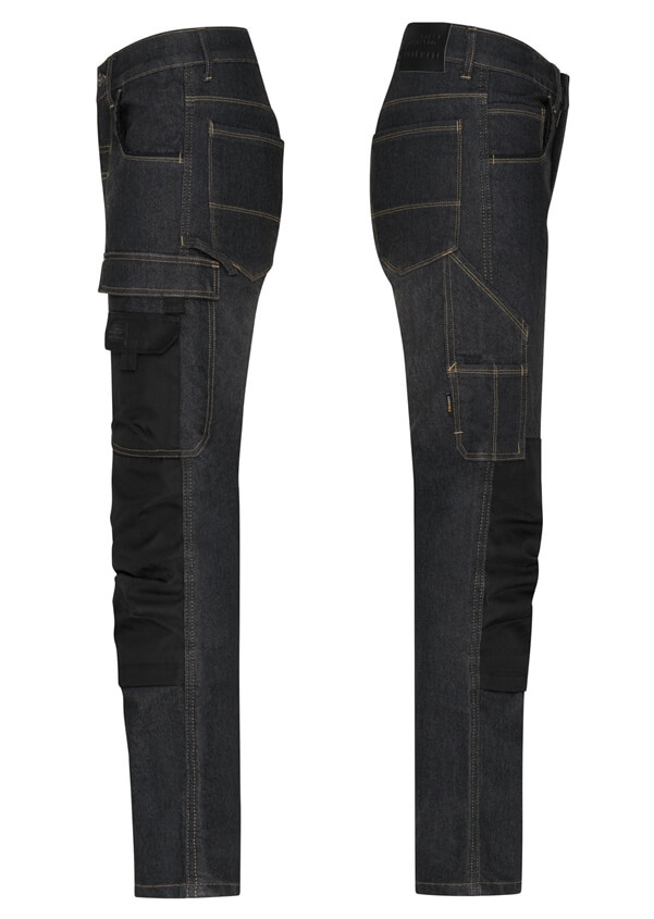 Jeans Arbeitshosen Stretch black denim JN875