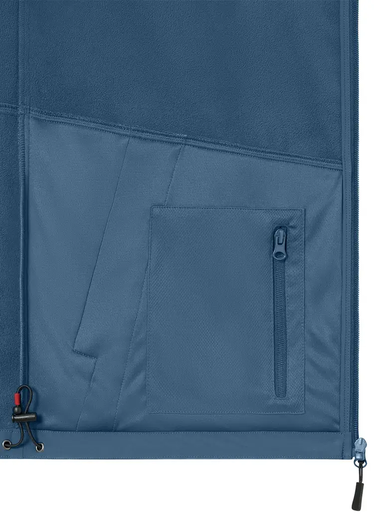 Detail der Innentasche mit Reißverschluss der Daiber Workwear Softshellweste JN1888