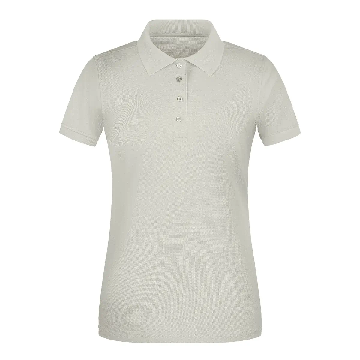 Arbeits Poloshirt Damen,strapazierfähig Daiber JN873,Farbe cement, Vorderansicht hinter weissen Hintergrund