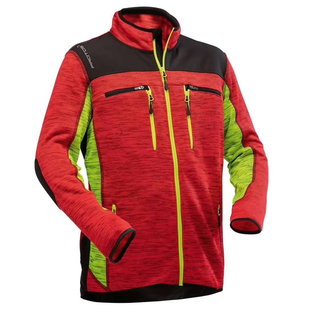 Pfanner Jacke rot-neongelb