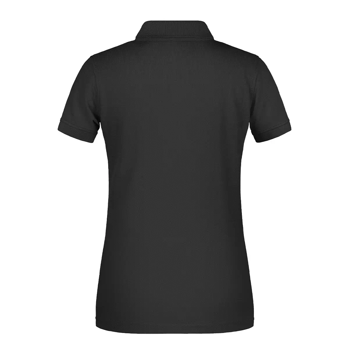 Workwear Poloshirt Damen, Daiber JN873 Farbe schwarz, rückansicht hinter weissen Hintergrund