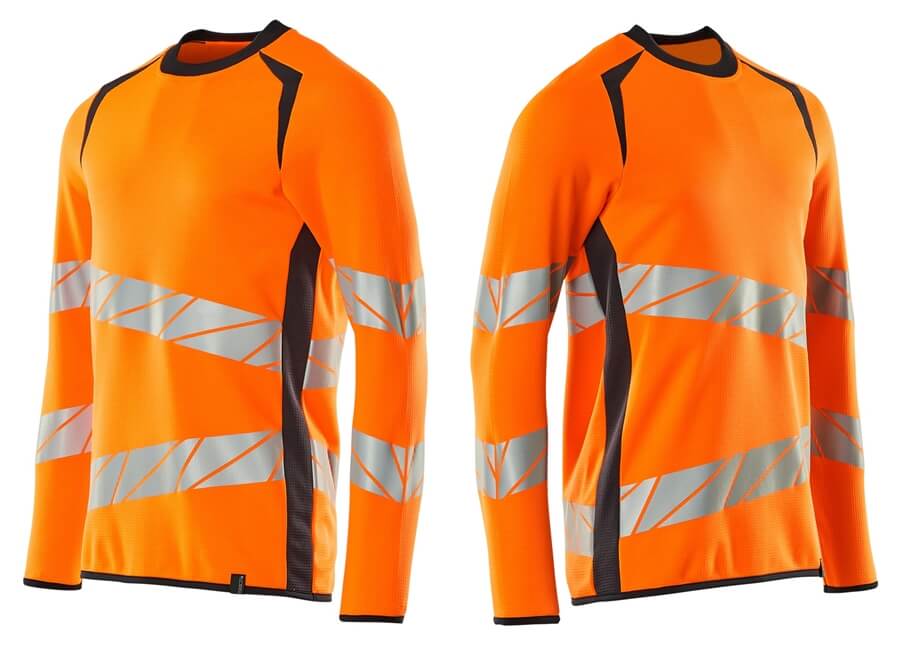 MASCOT Warnschutz ▷ Sweatshirt ✔ 19084-781-14010✔ orange-schwarzblau✔