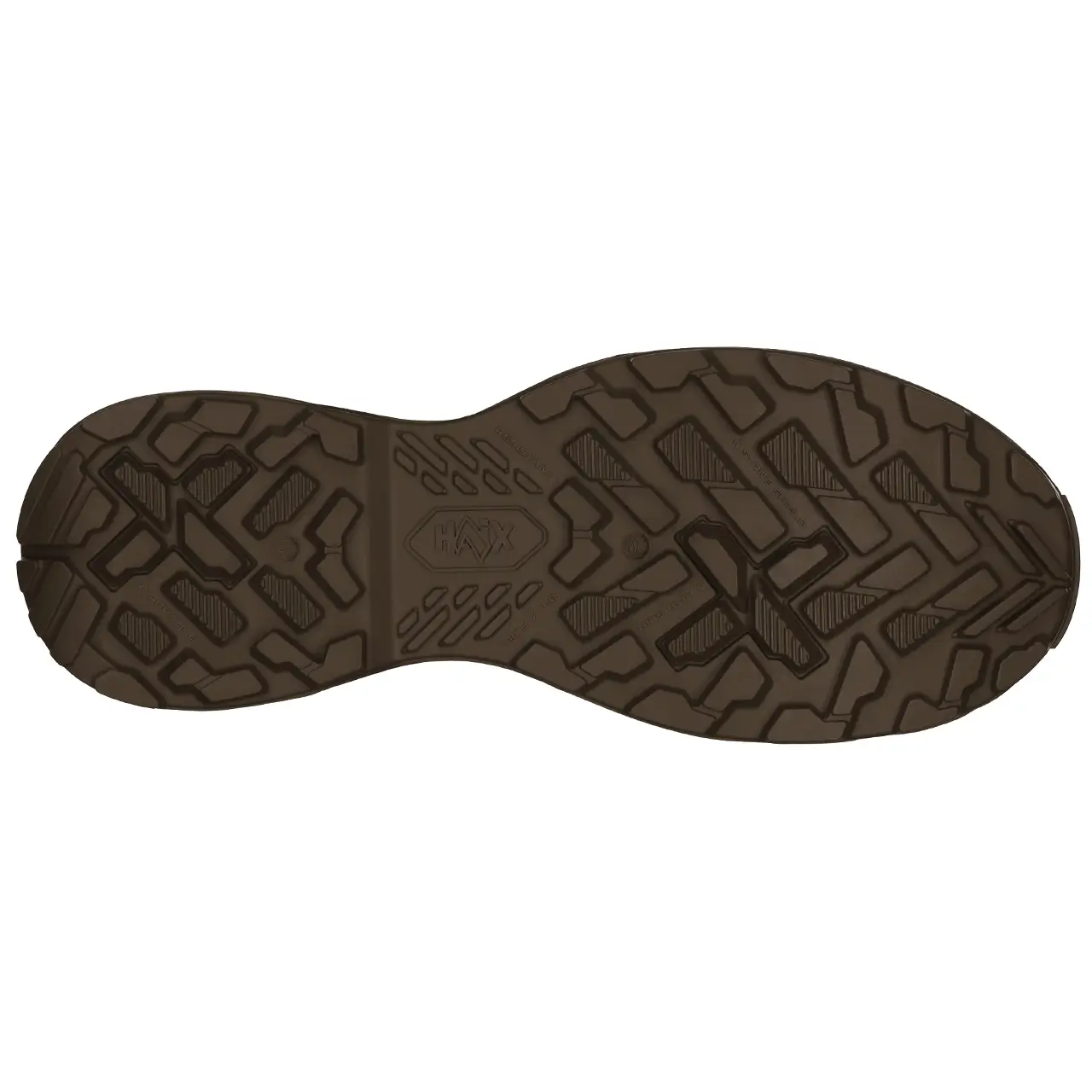 Laufsohle des HAIX Black Eagle EVO Athletic V GTX Mid wolf-braun mit rutschhemmendem Profil