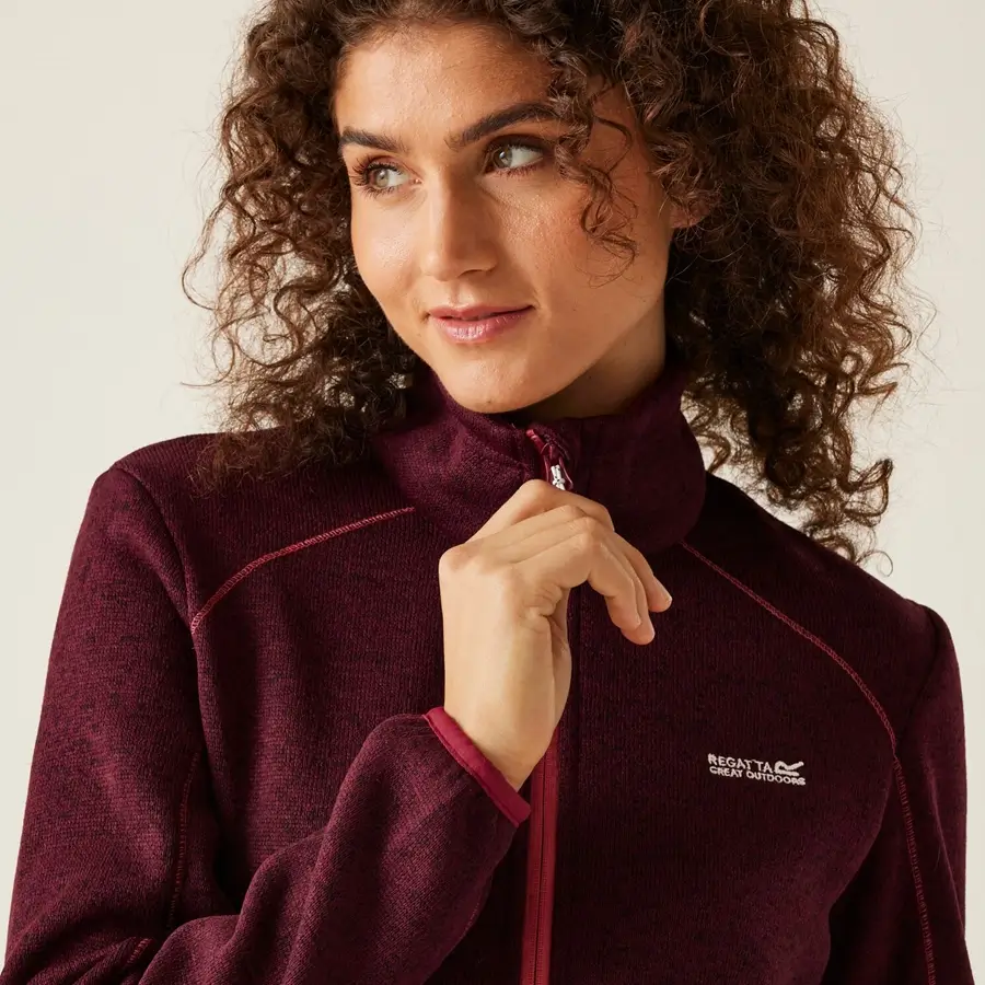 Strickfleecejacke Damen Newhill burgund Strickfleecejacke Damen Newhill burgund