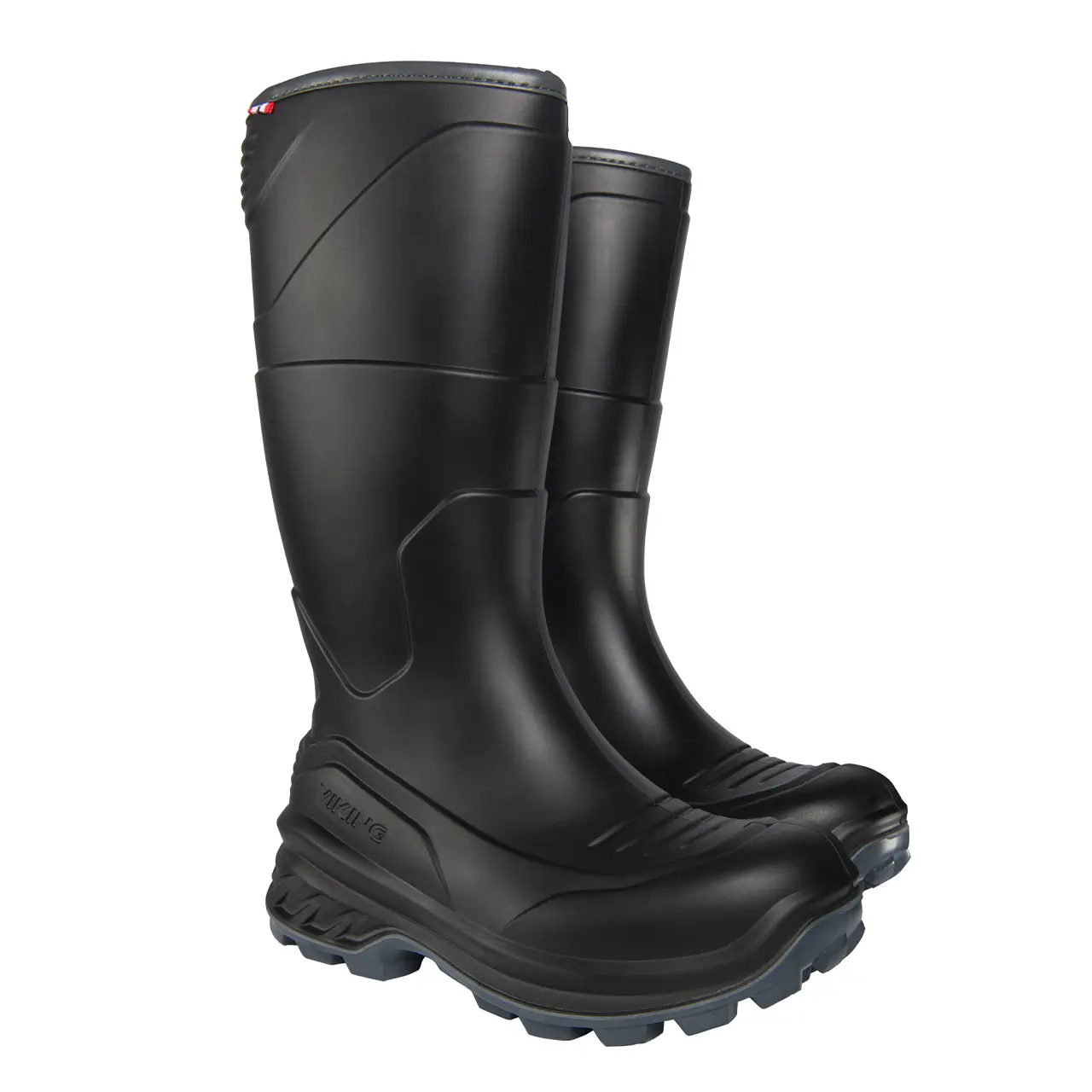 Viking hoher Thermostiefel Trophy Icefighter in Schwarz und Grau – paarweise Seitenansicht