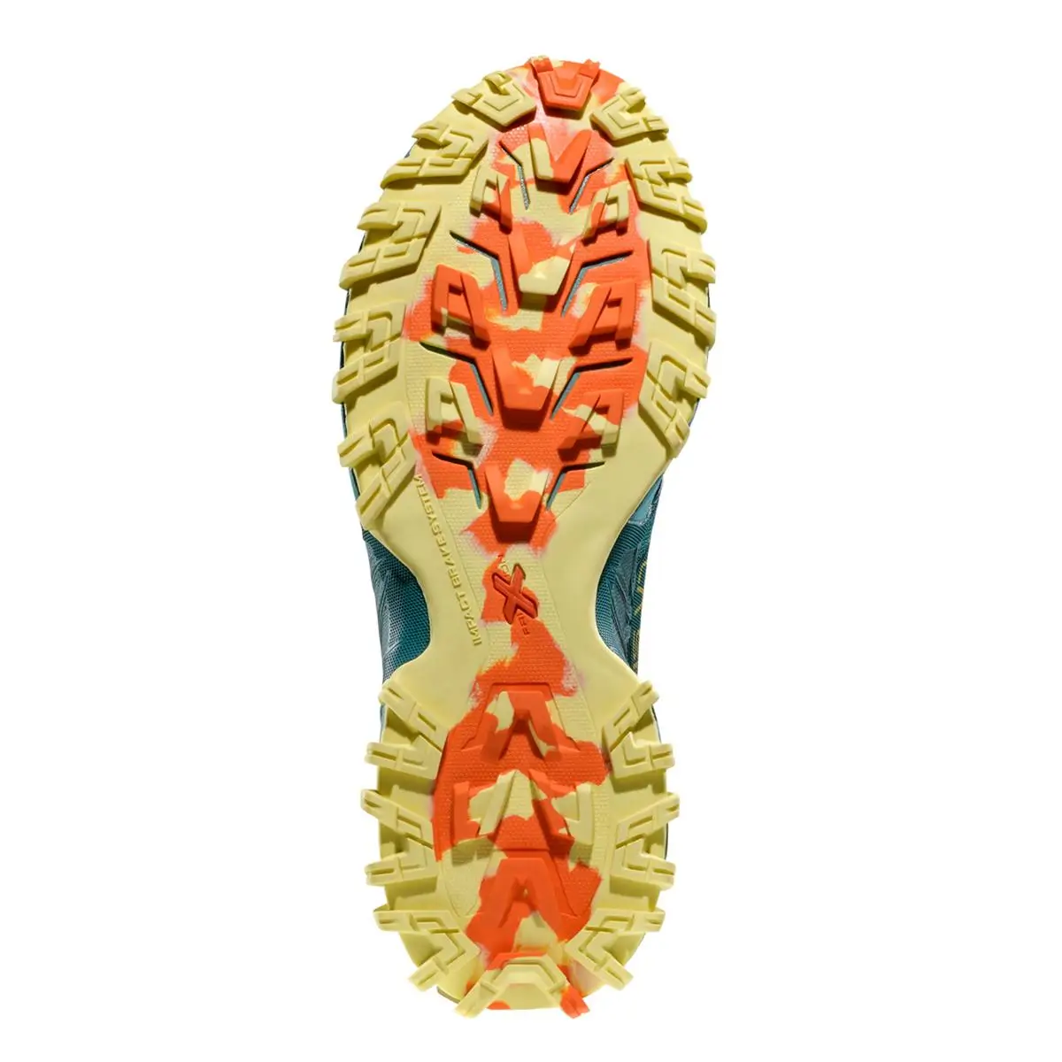 La Sportiva Bushido III Damen Trailrunning Schuh Laufsohlenansicht Grip Trail Skyrunning Schuhe
